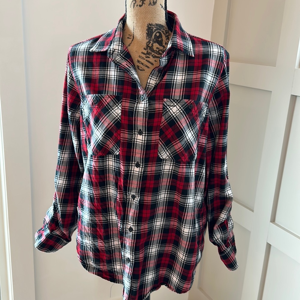 Lauren-Ralph Lauren Plaid women's button down shirt